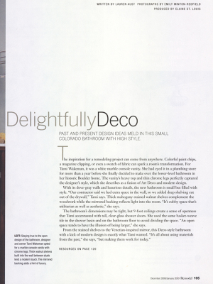 Remodel Magazine DECEMBER 2008 – Interior Design